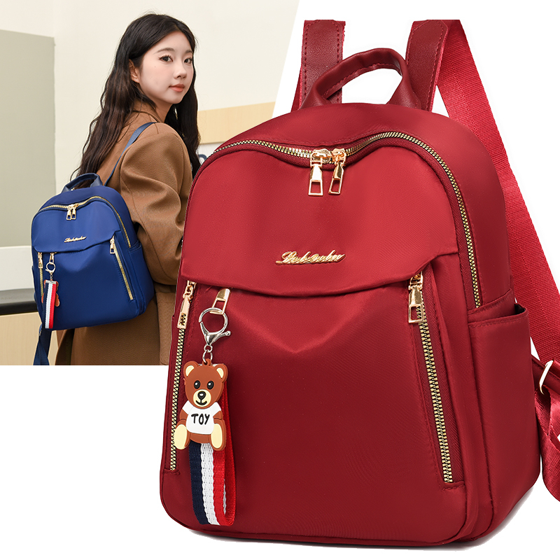 Canvas Backpack Casual - Large Capacity Women Backpacks Simple Black