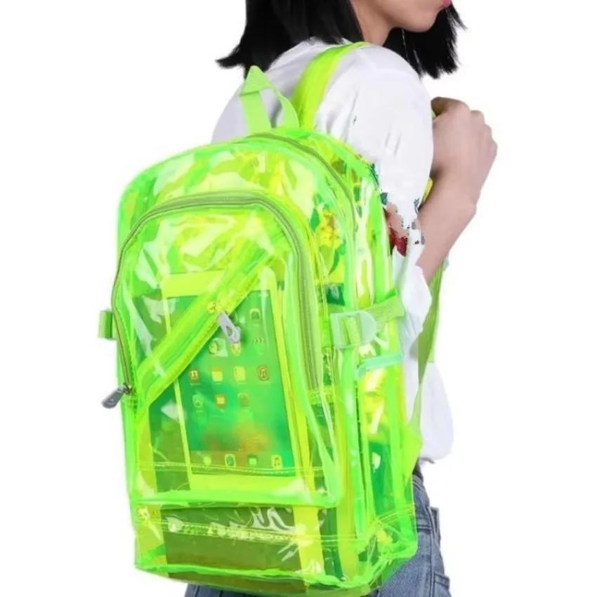 School Backpack Teen - 1 Pcs Fashion Transparent Backpack Waterproof