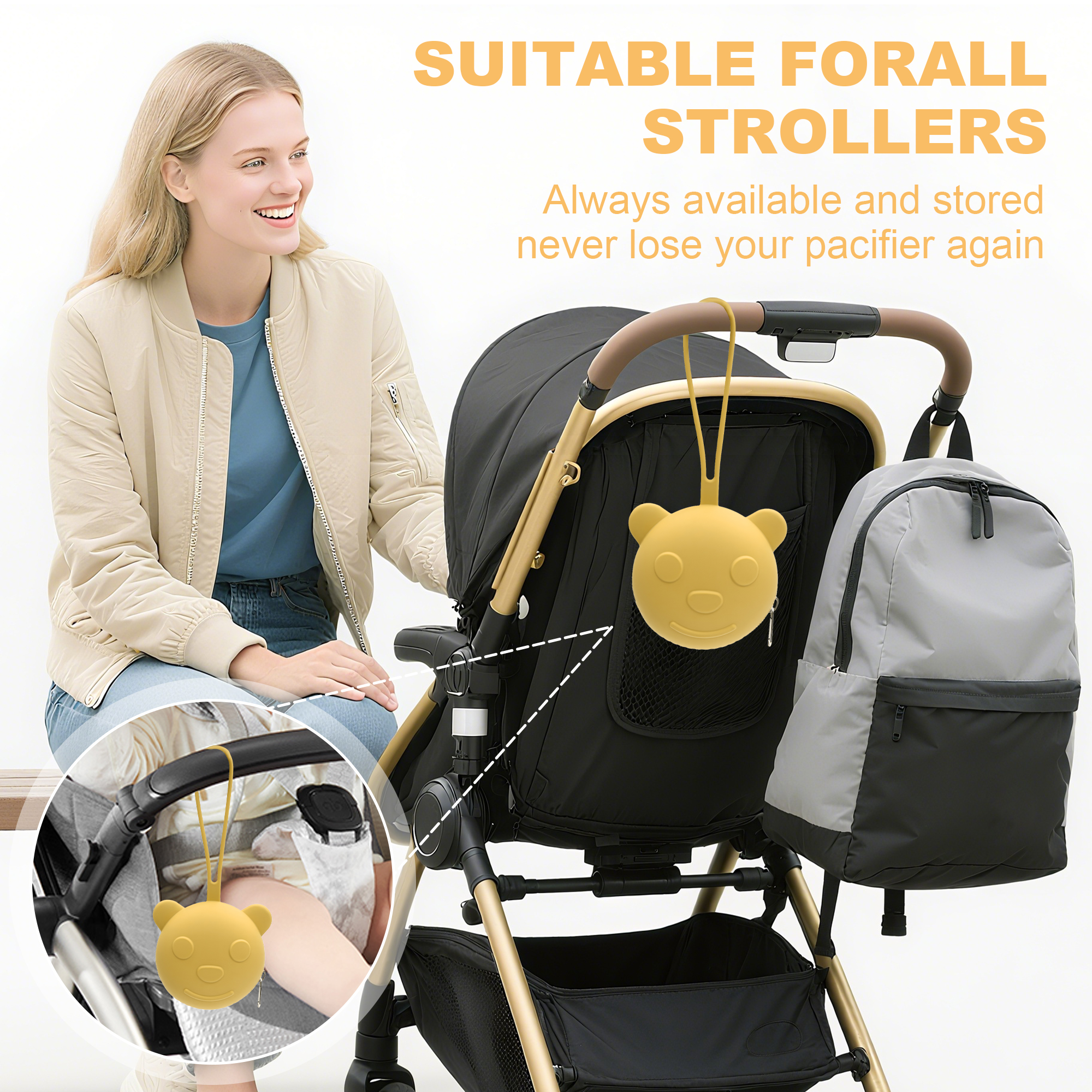 Portable silicone pacifier bag - Backpack Diaper Bag incelemesi ve fiyatı