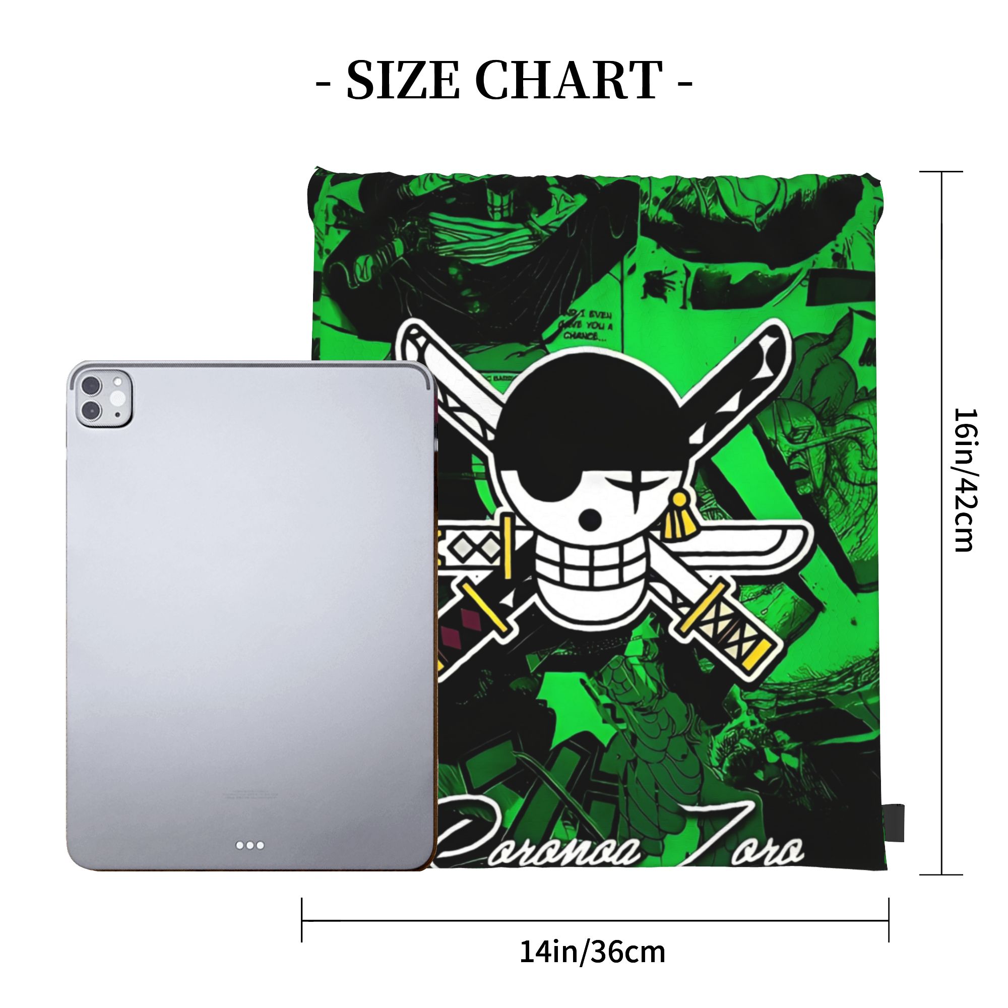 One Piece Zoro Skull Backpack  - Drawstring Gym Bag incelemesi ve fiyatı