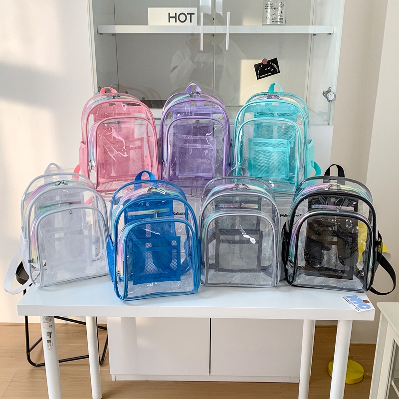 PVC Transparent Zipper Large C - Fashion Backpack Women incelemesi ve fiyatı