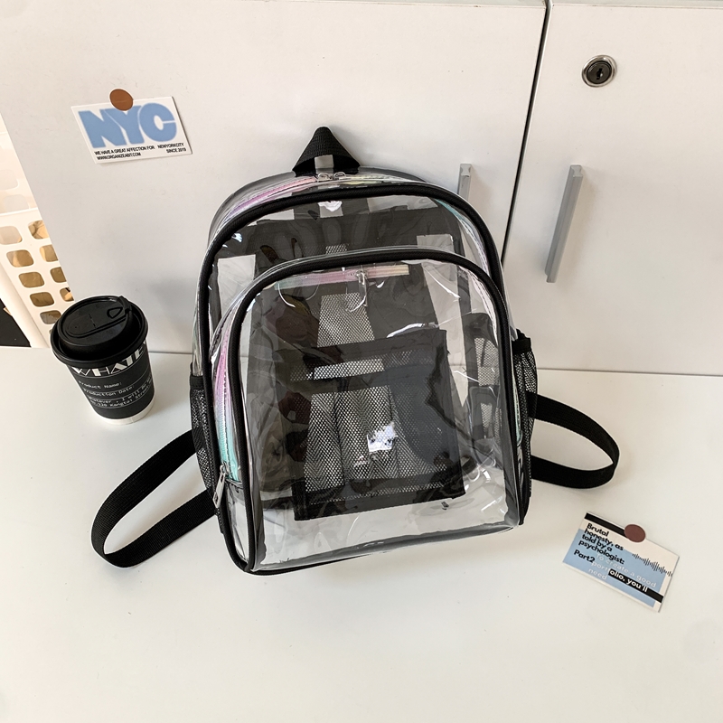 PVC Transparent Zipper Large C - Fashion Backpack Women incelemesi ve fiyatı
