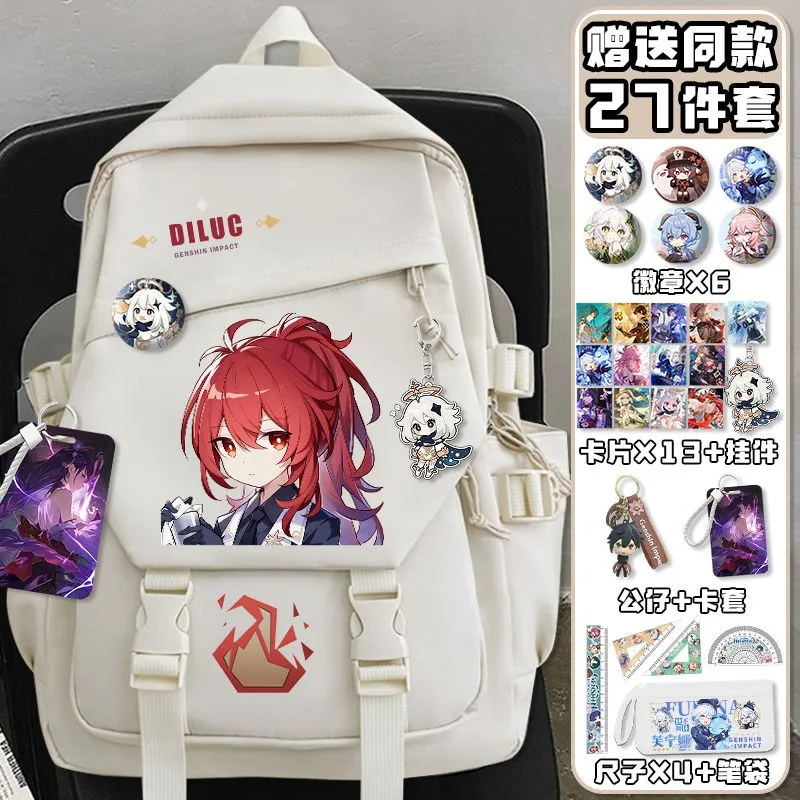 Black White, Genshin Impact, S - School Backpack Teen incelemesi ve fiyatı