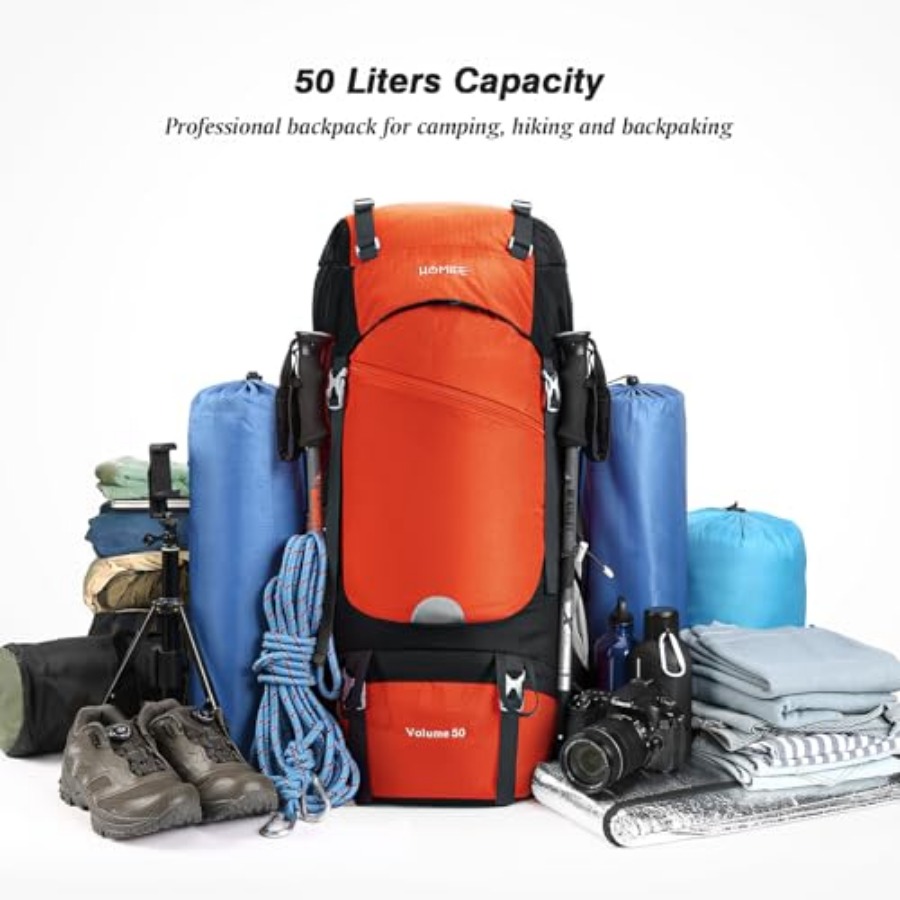 50L Hiking Backpack Travel Bag - Rain Cover Backpack incelemesi ve fiyatı