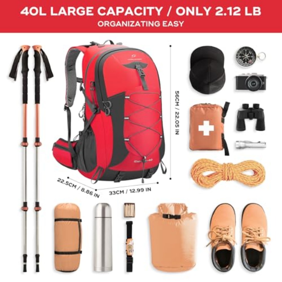 Hiking Backpack, Camping Backp - Rain Cover Backpack incelemesi ve fiyatı