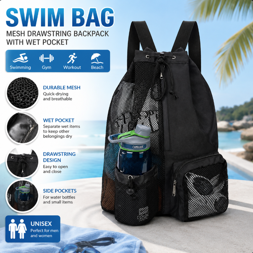 Drawstring Beach Storage Bag M - Drawstring Gym Bag incelemesi ve fiyatı