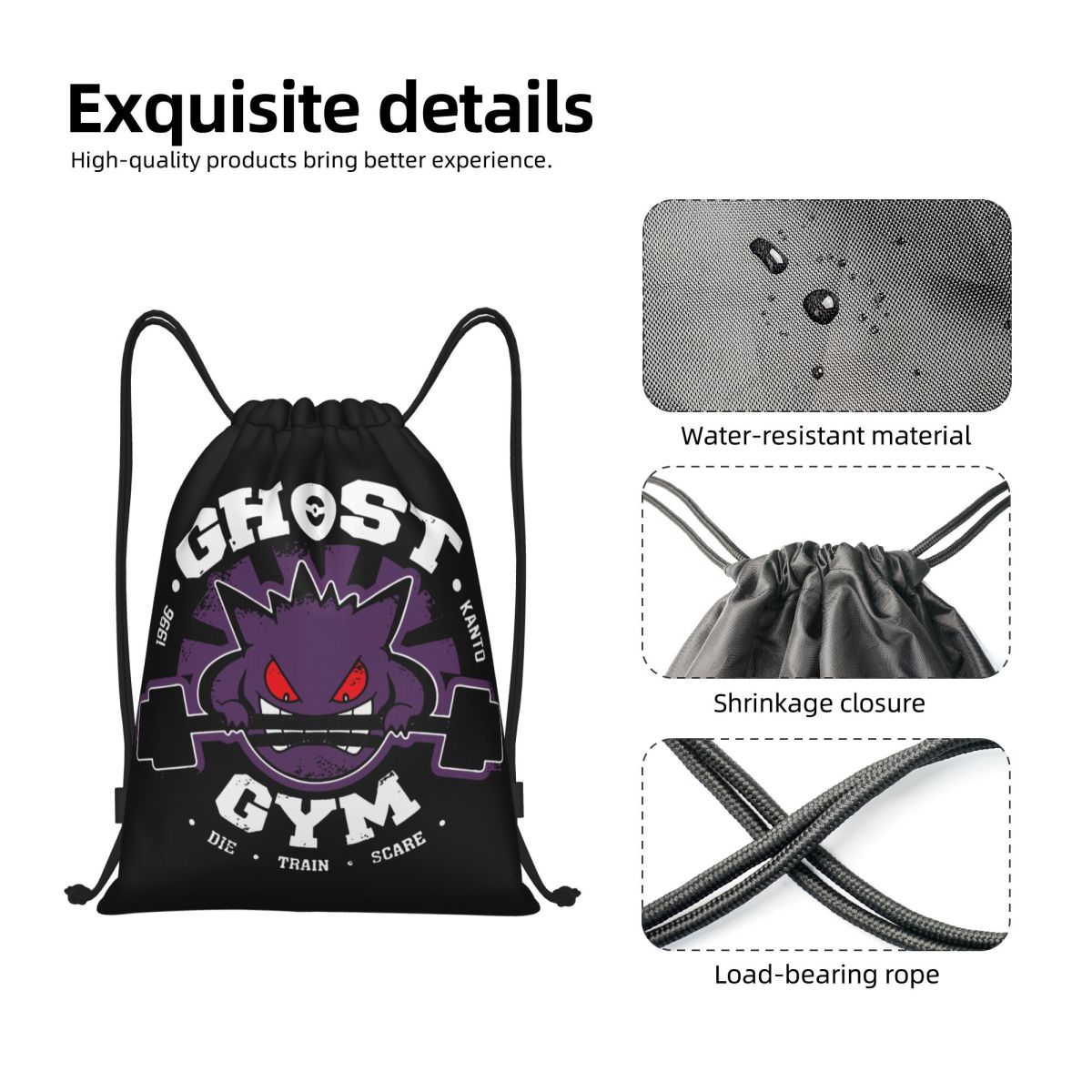 Ghost Gym Drawstring Backpack  - Drawstring Gym Bag incelemesi ve fiyatı