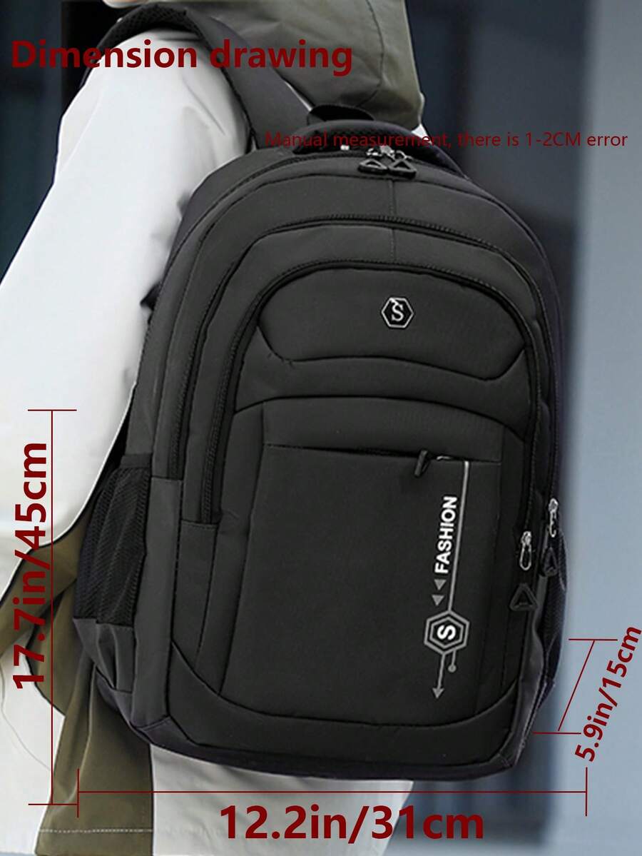 Multi-Compartment Letter Print - Laptop Backpack 15.6 incelemesi ve fiyatı
