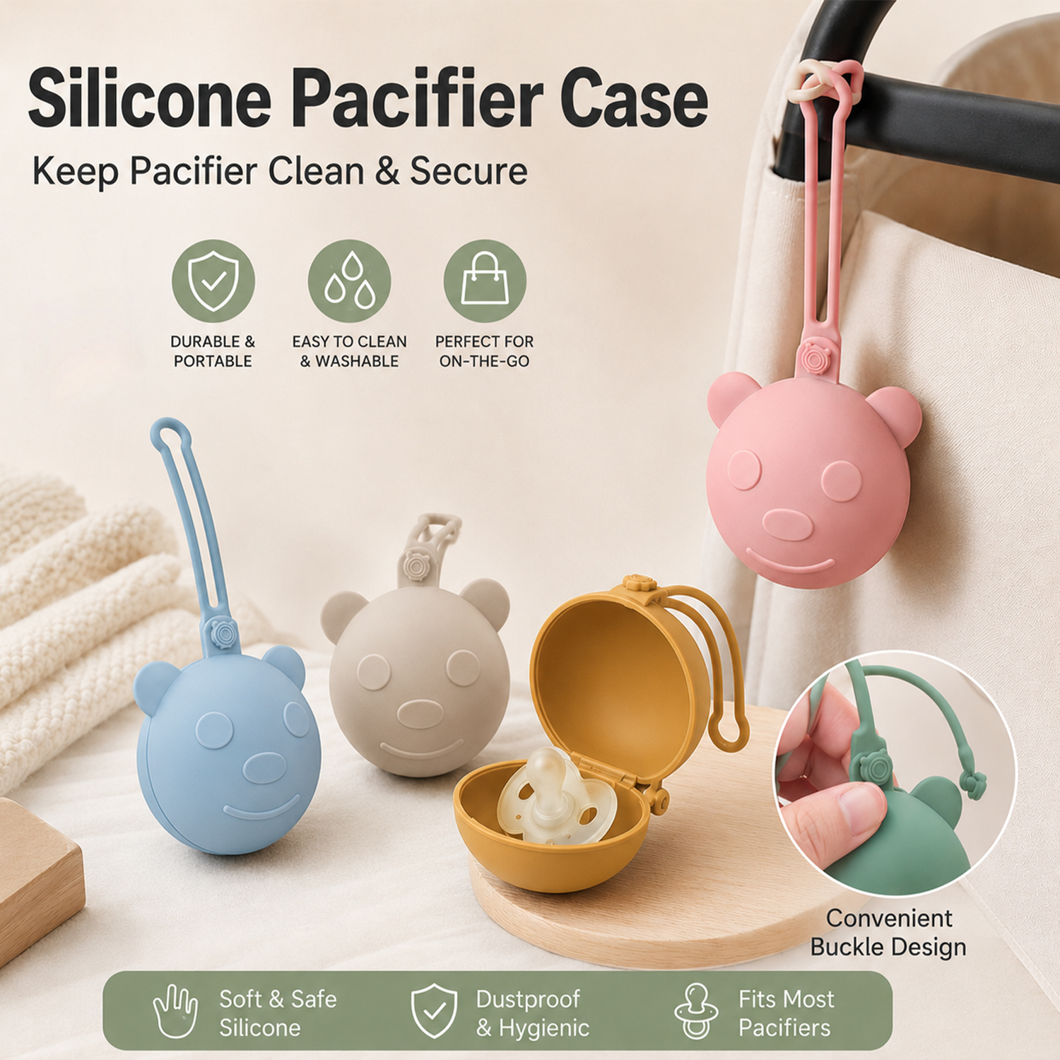 Bear-shaped portable silicone  - Backpack Diaper Bag incelemesi ve fiyatı