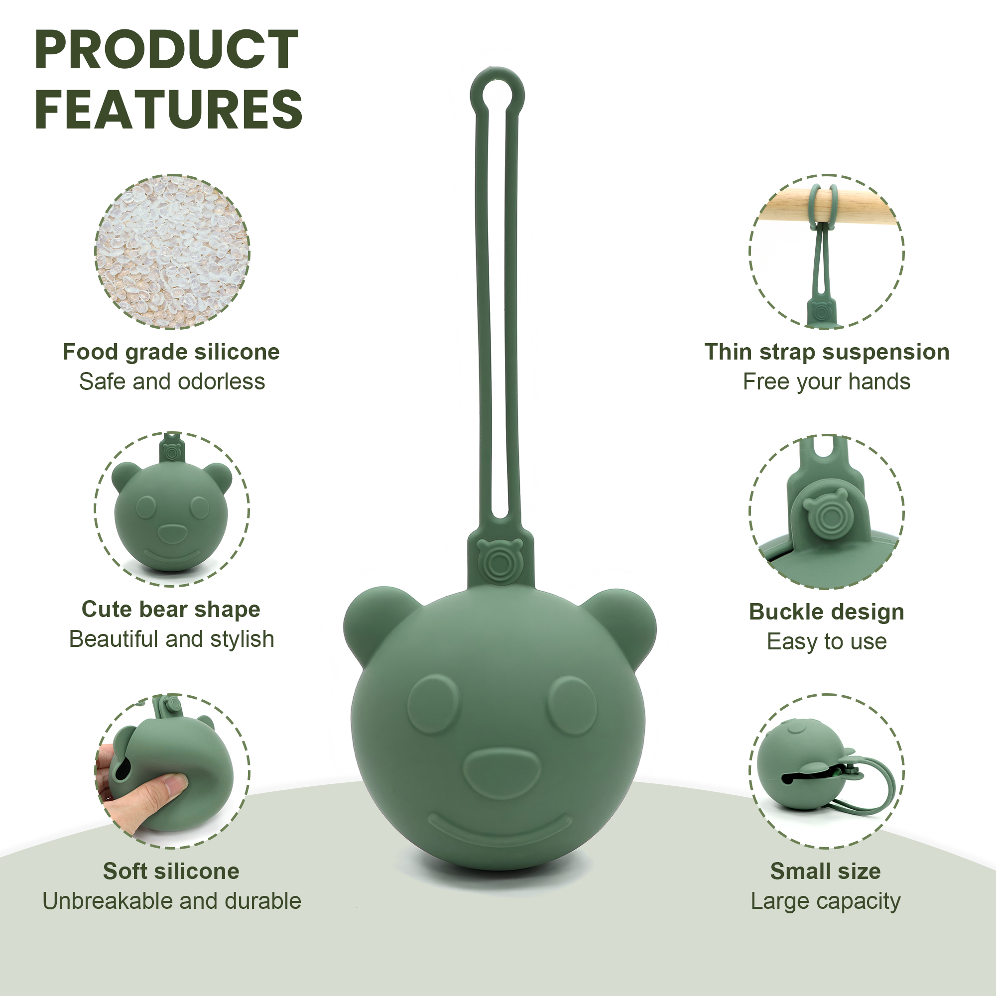 Bear-shaped portable silicone  - Backpack Diaper Bag incelemesi ve fiyatı