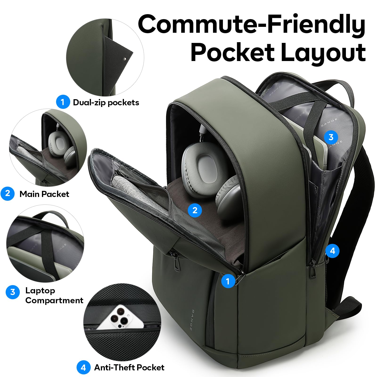 BANGE Fashion Simple Design Wo - Travel Backpack Anti Theft incelemesi ve fiyatı