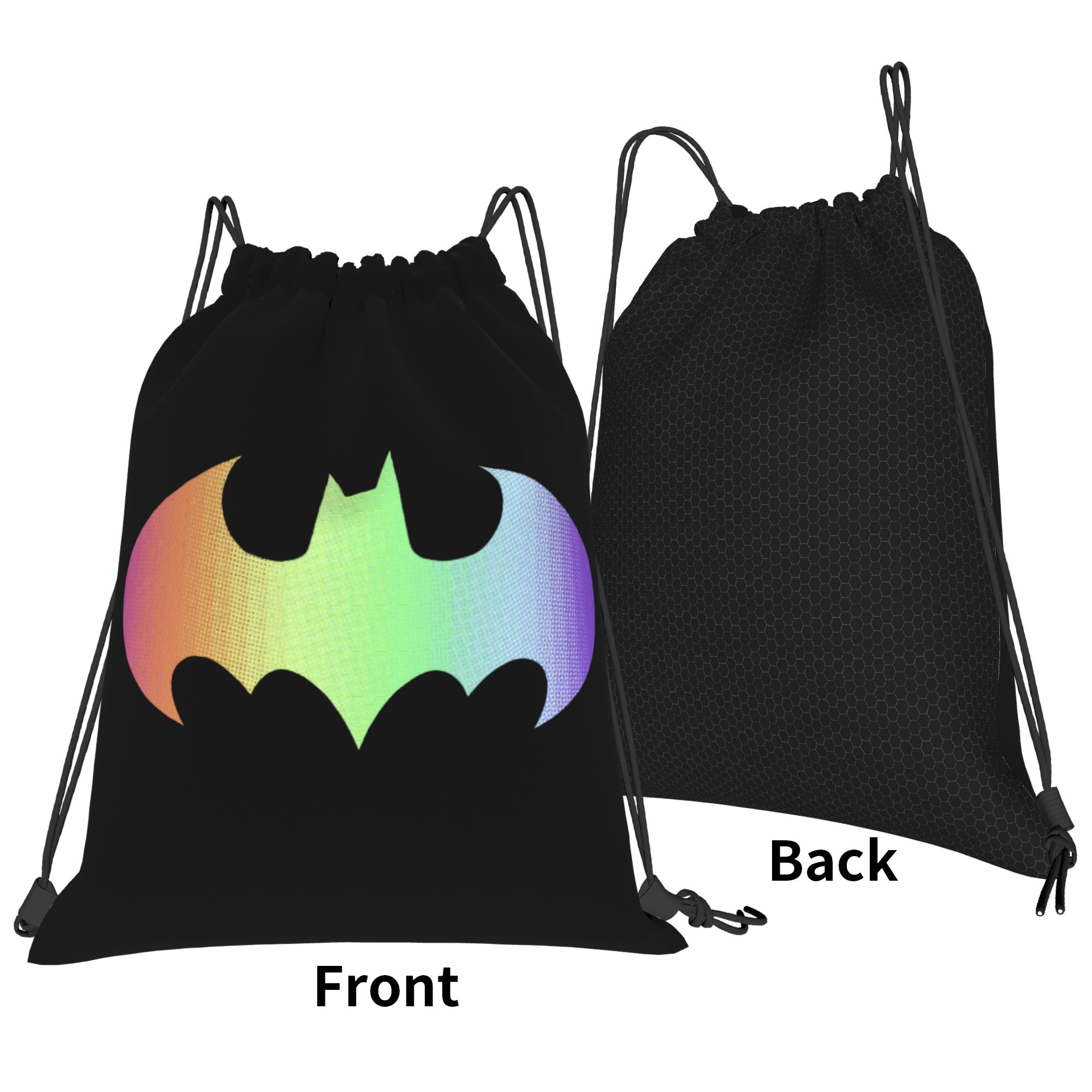 Batmans Logo Rainbow Gradient  - Drawstring Gym Bag incelemesi ve fiyatı