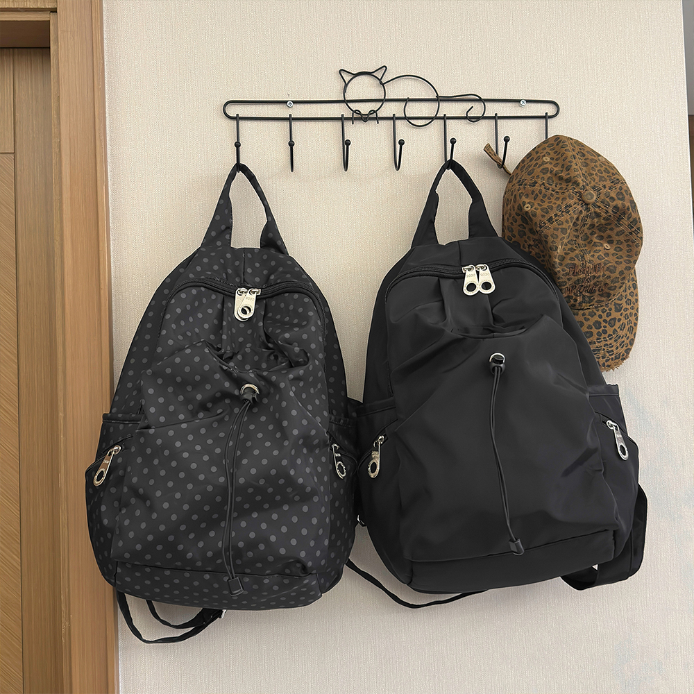 Polka Dot Nylon Drawstring Bac - Canvas Backpack Casual incelemesi ve fiyatı
