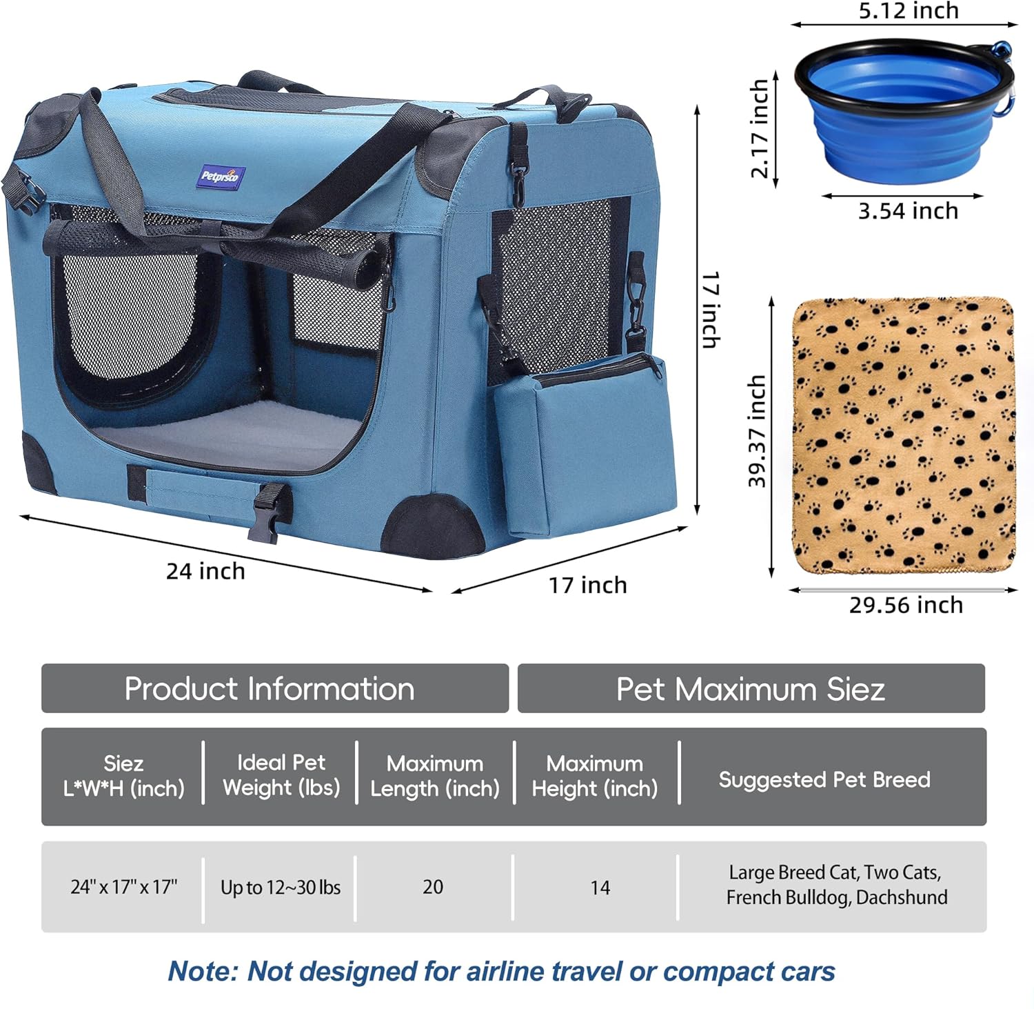 Portable Collapsible Dog Crate - Foldable Backpack Small incelemesi ve fiyatı