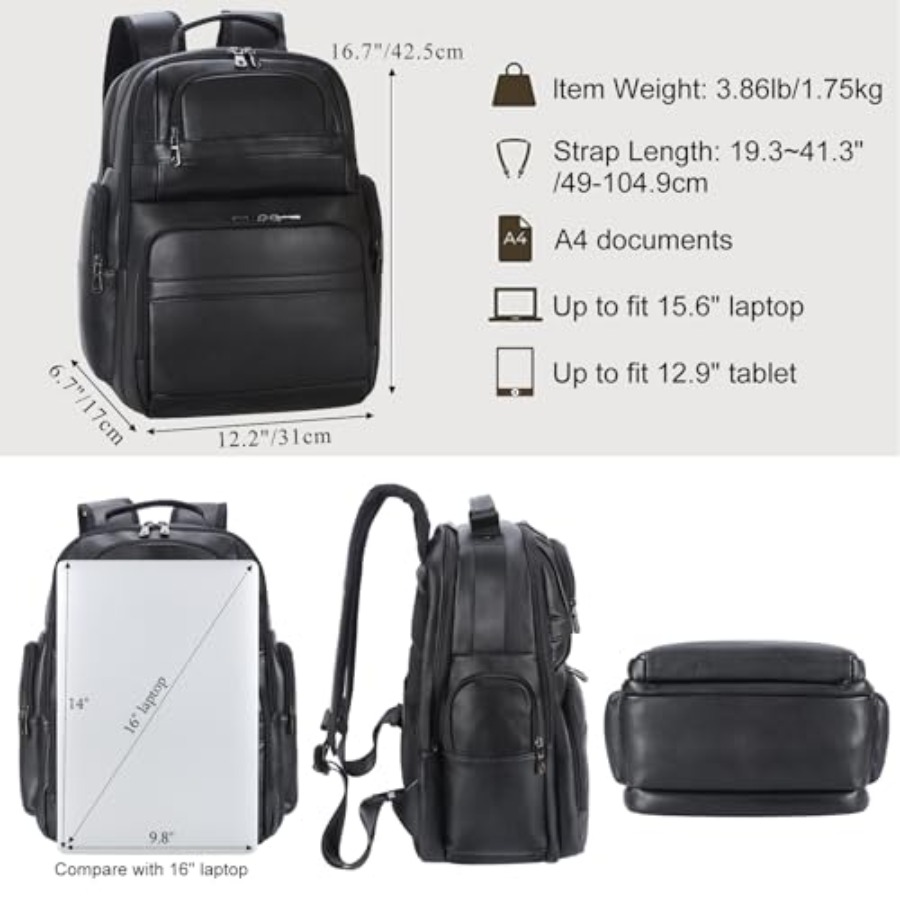 Men's Vintage Leather Backpack - Leather Backpack Vintage incelemesi ve fiyatı