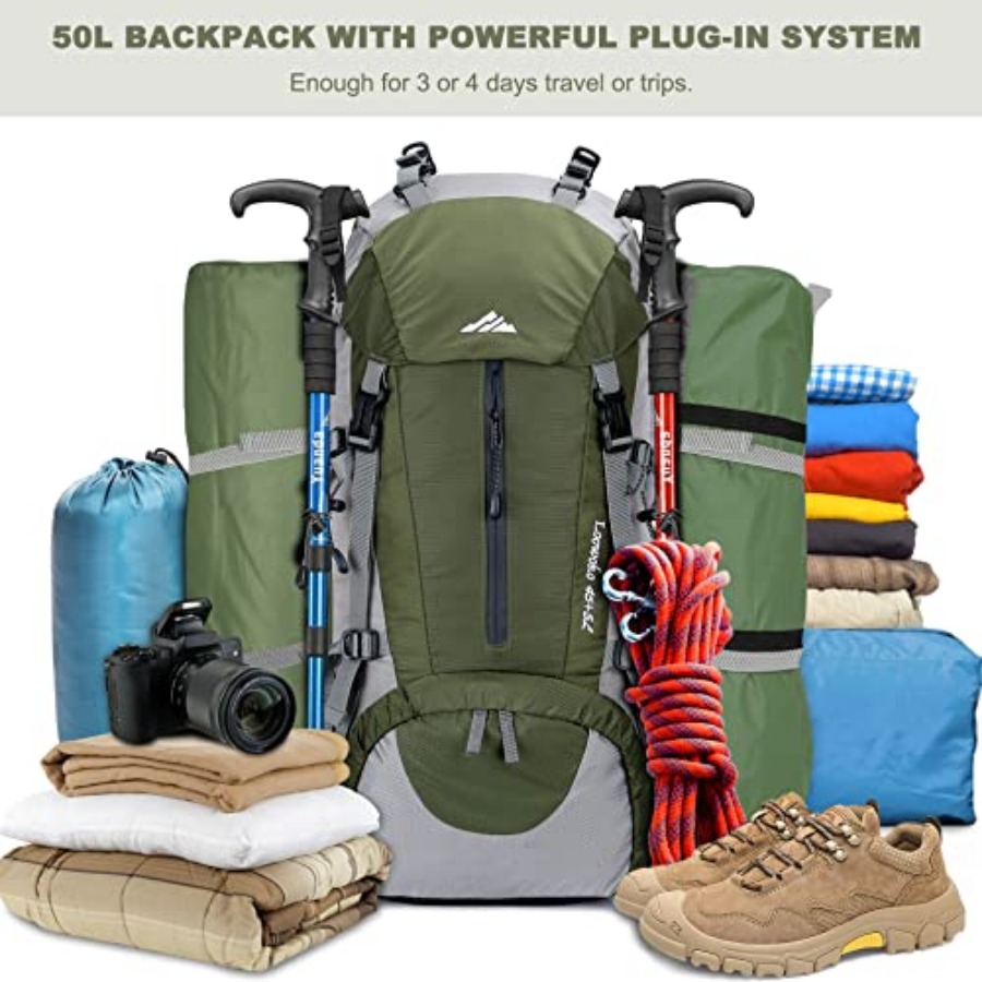 Loowoko 50L Hiking Backpack, W - Rain Cover Backpack incelemesi ve fiyatı
