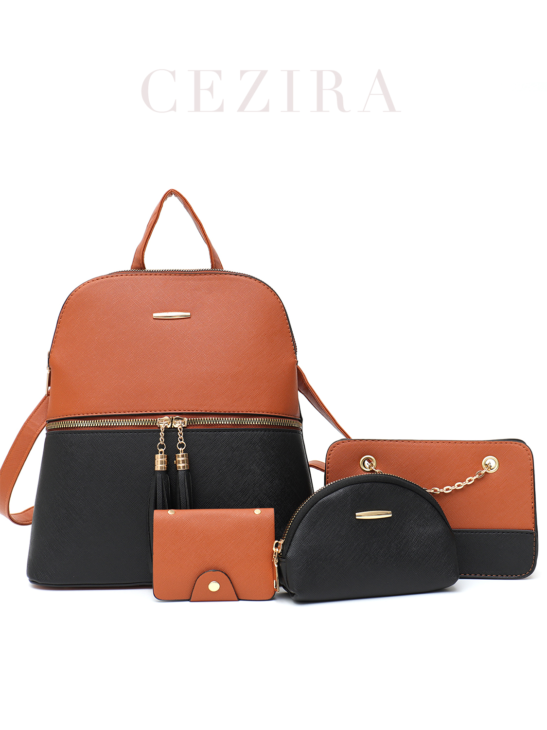 4 PCS Bags Set Women's Fashion - Mini Backpack Purse incelemesi ve fiyatı