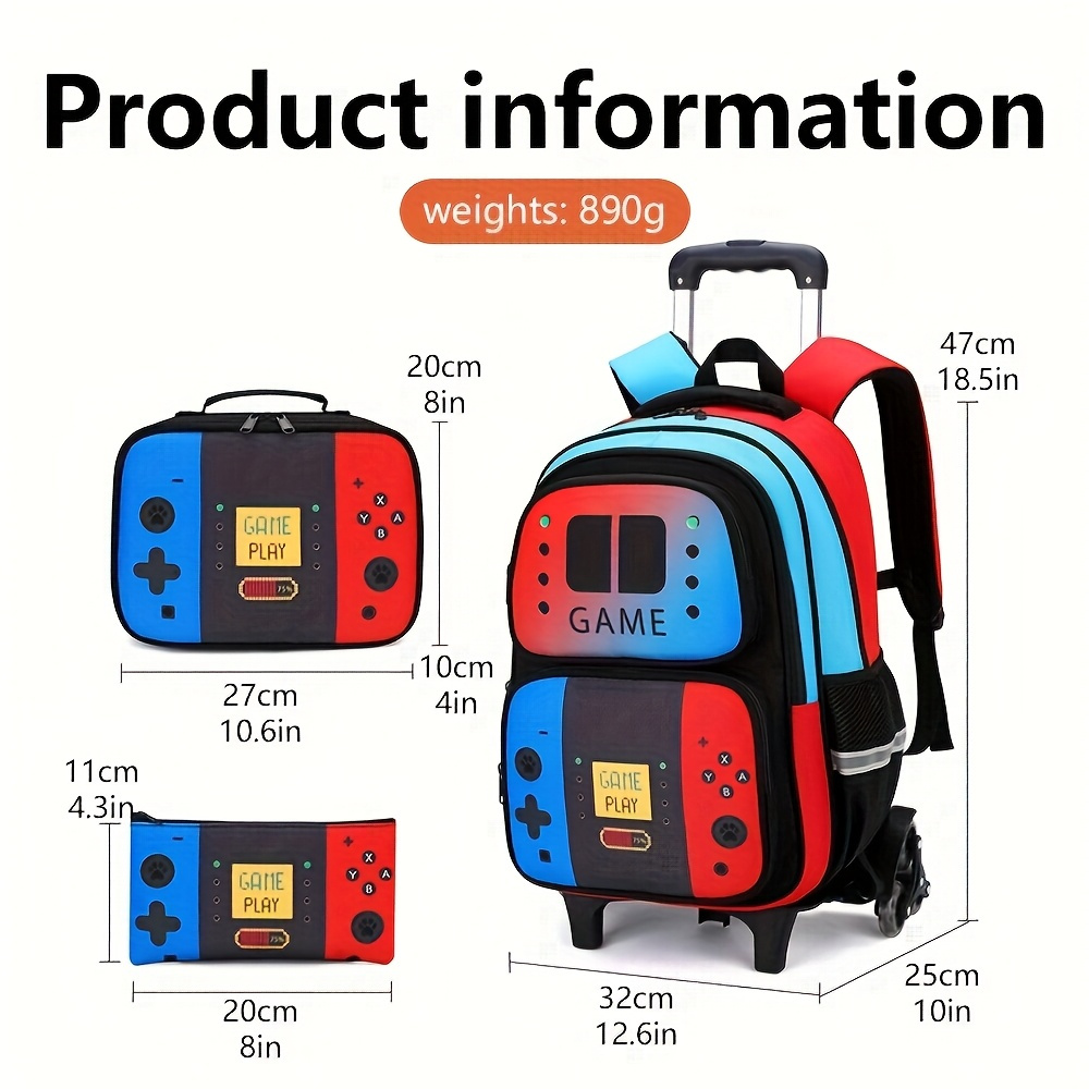 3PCS Kids Rolling Backpack for - School Backpack Teen incelemesi ve fiyatı