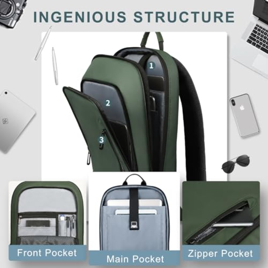 Backpack for Men Business Slim - Travel Backpack Anti Theft incelemesi ve fiyatı