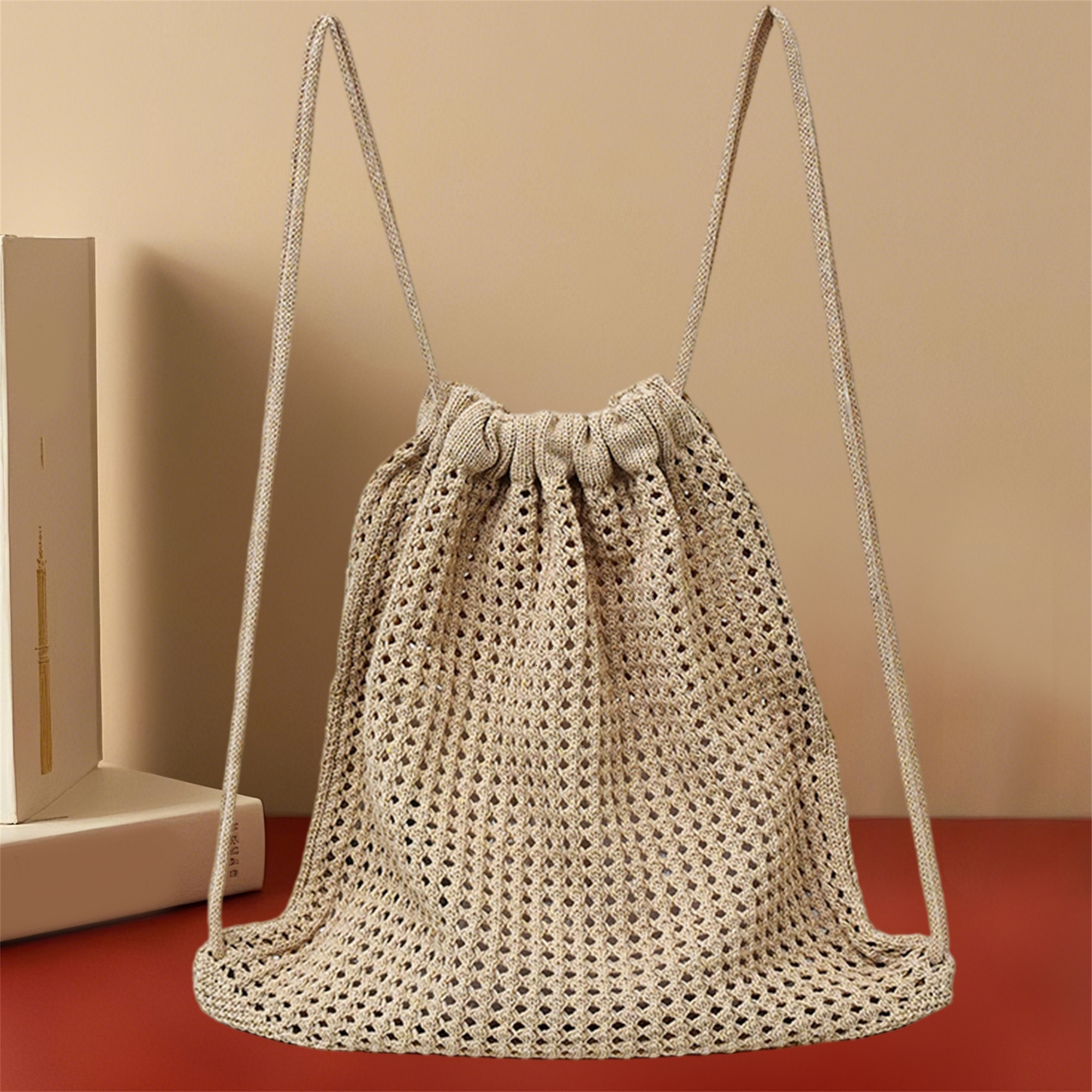 Handmade Crochet Beach Drawstr - Drawstring Gym Bag incelemesi ve fiyatı