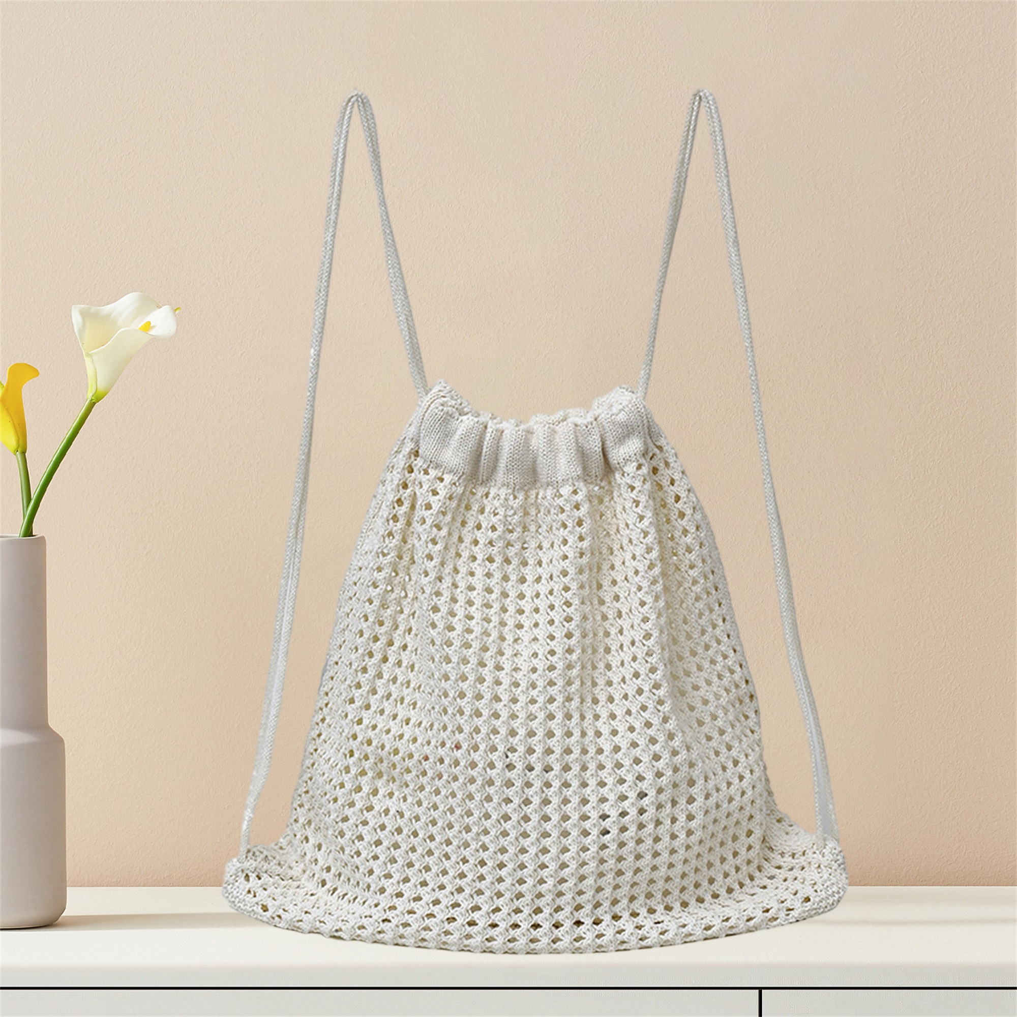 Handmade Crochet Beach Drawstr - Drawstring Gym Bag incelemesi ve fiyatı