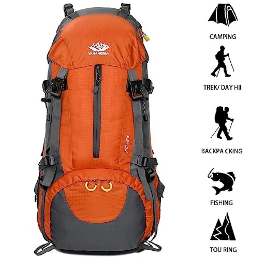 50L Hiking Backpack Men Campin - Rain Cover Backpack incelemesi ve fiyatı