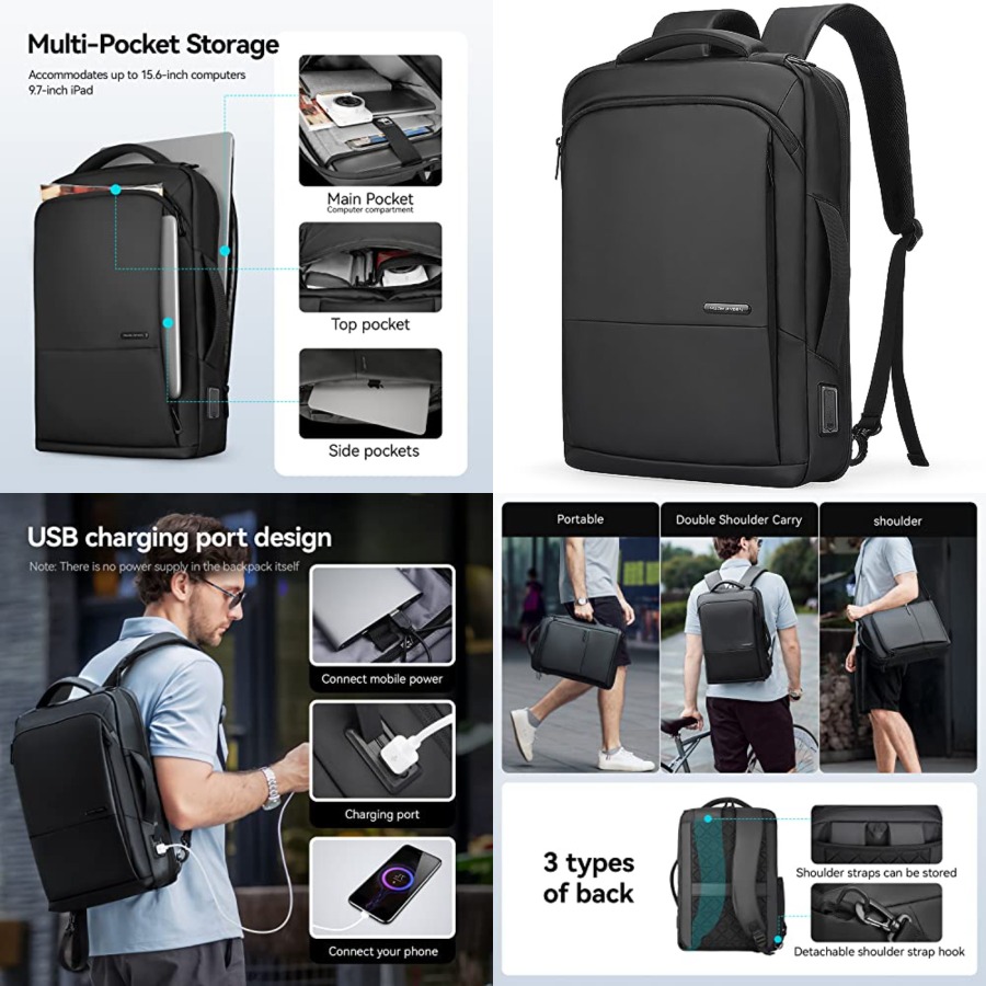 Slim Laptop Backpack for Men,  - Laptop Backpack 15.6 incelemesi ve fiyatı