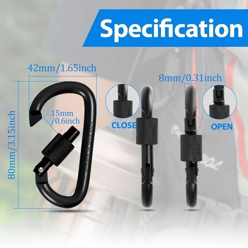 4Pcs Aluminum Alloy D-Ring Car - Backpack Insert Organizer incelemesi ve fiyatı