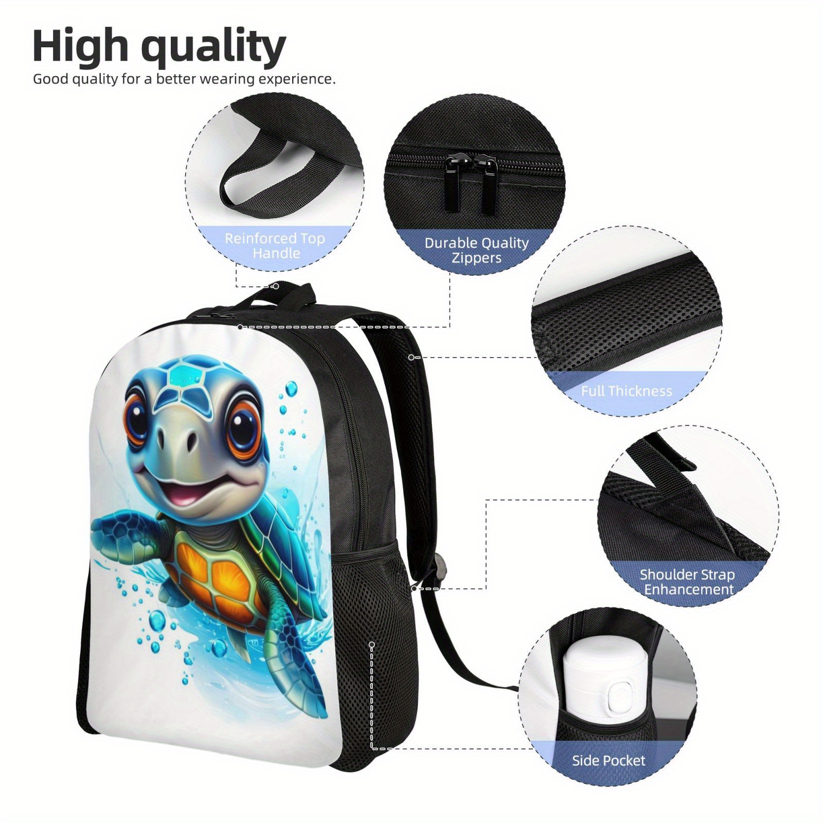Little Turtle Printed Casual T - School Backpack Teen incelemesi ve fiyatı
