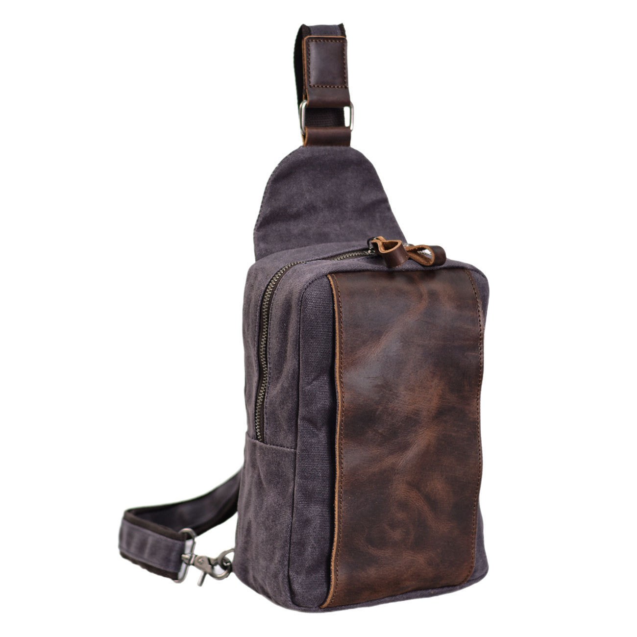Casual Men's Vintage Waxed Can - Sling Backpack Shoulder incelemesi ve fiyatı