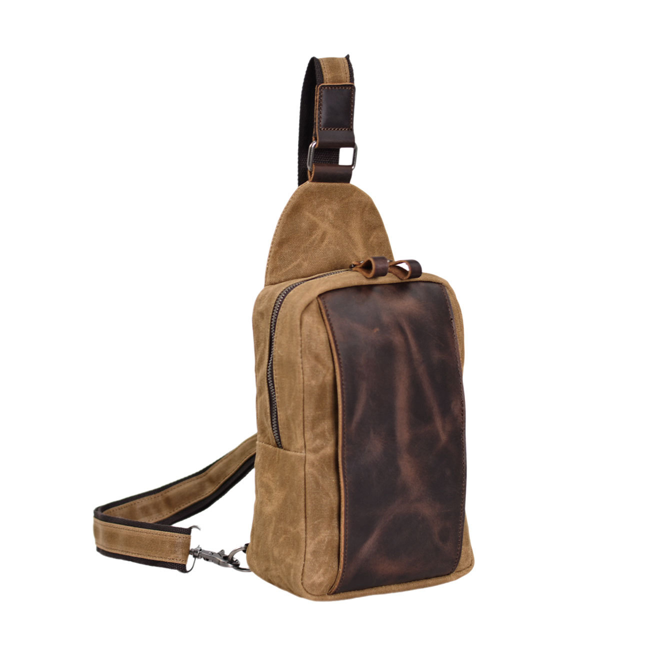 Casual Men's Vintage Waxed Can - Sling Backpack Shoulder incelemesi ve fiyatı