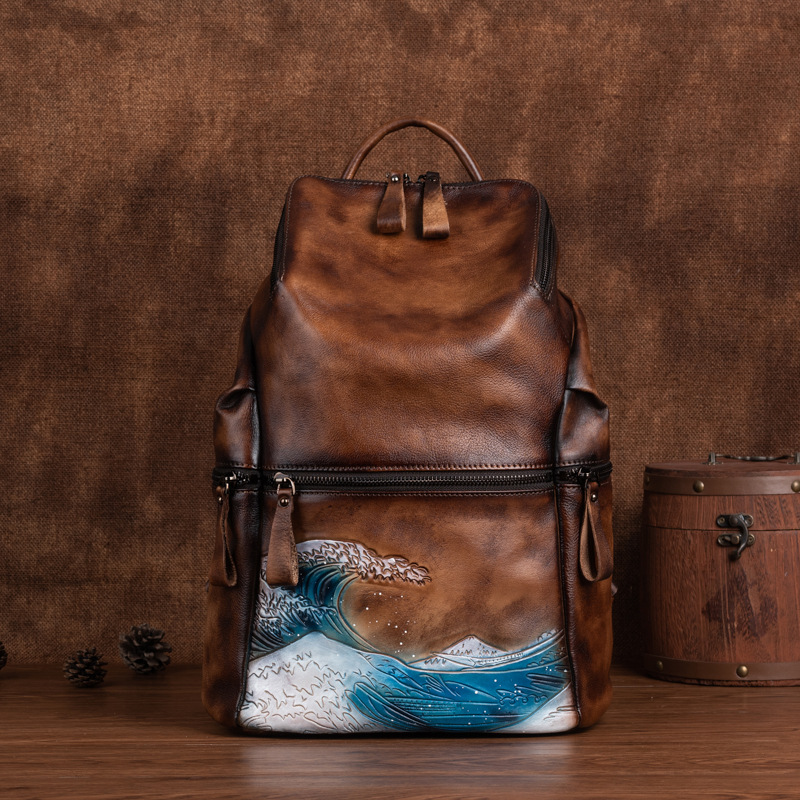 Genuine Real Soft Leather Wome - Leather Backpack Vintage incelemesi ve fiyatı