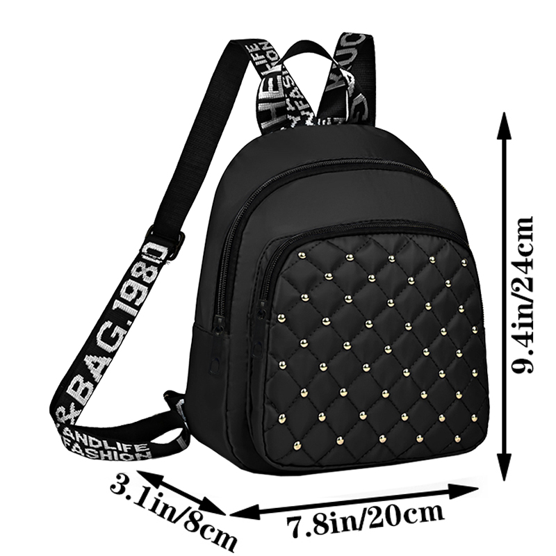 Chic Stylish Studded Backpack  - Canvas Backpack Casual incelemesi ve fiyatı