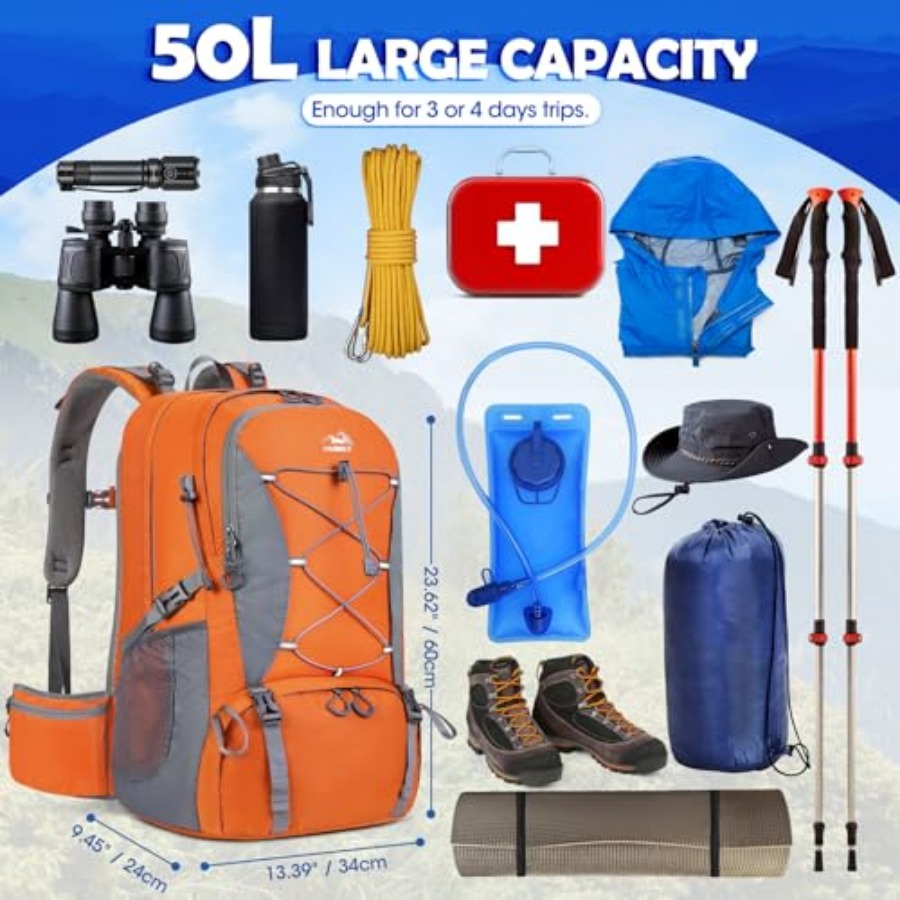50L Hiking Backpack Waterproof - Hiking Backpack Waterproof incelemesi ve fiyatı