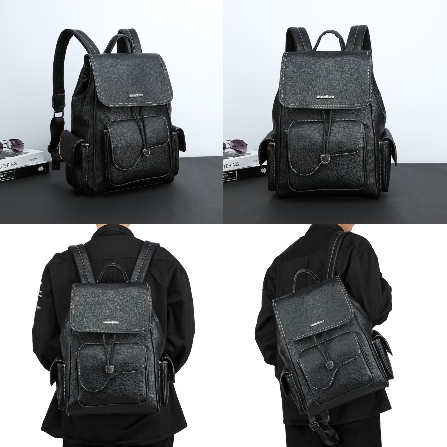 【New Arrival】Women's Black Fau - Leather Backpack Vintage incelemesi ve fiyatı
